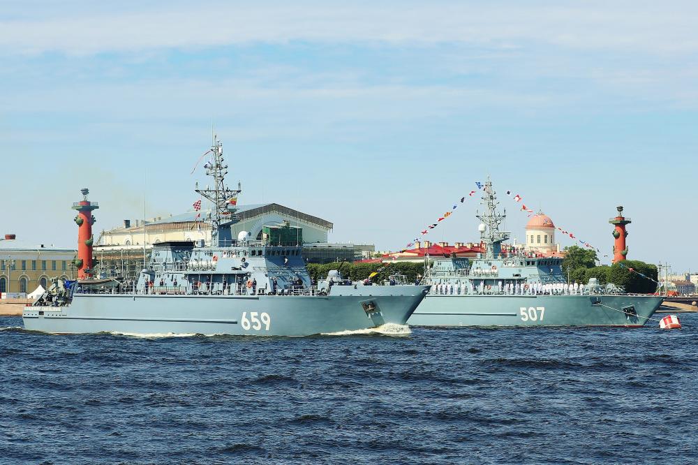 Созданные по проектам «Алмаза» корабли приняли участие в главном военно-морском параде в Санкт-Петербурге