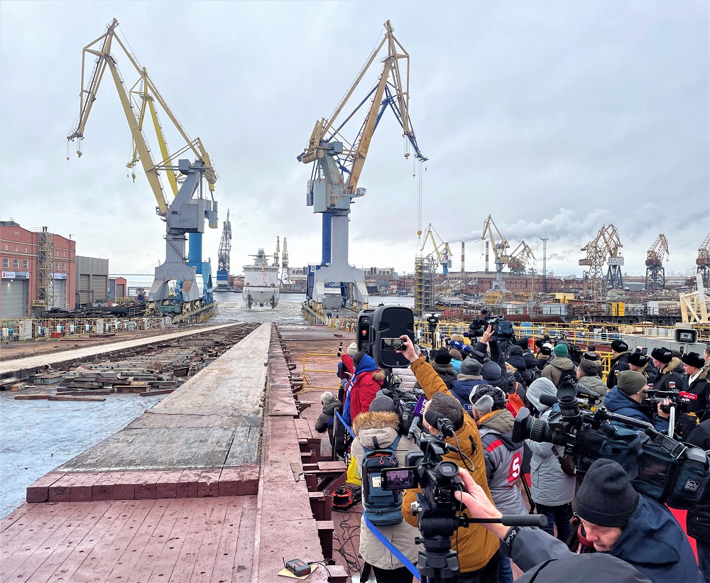 Объединенной судостроительной корпорацией спущен на воду патрульный корабль ледового класса «Николай Зубов»