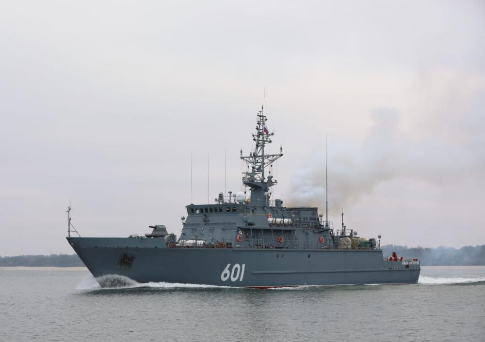 Solemn ceremony of commissioning coastal mine countermeasures vessel Ivan Antonov
